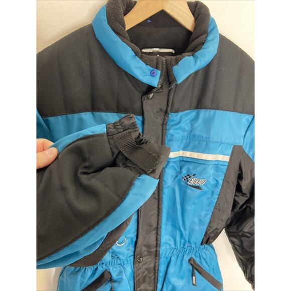 Edco Racing Motorsport Vintage Blue Jacket Men M Ski Snowboard Snowmobile 80s - Picture 6 of 9